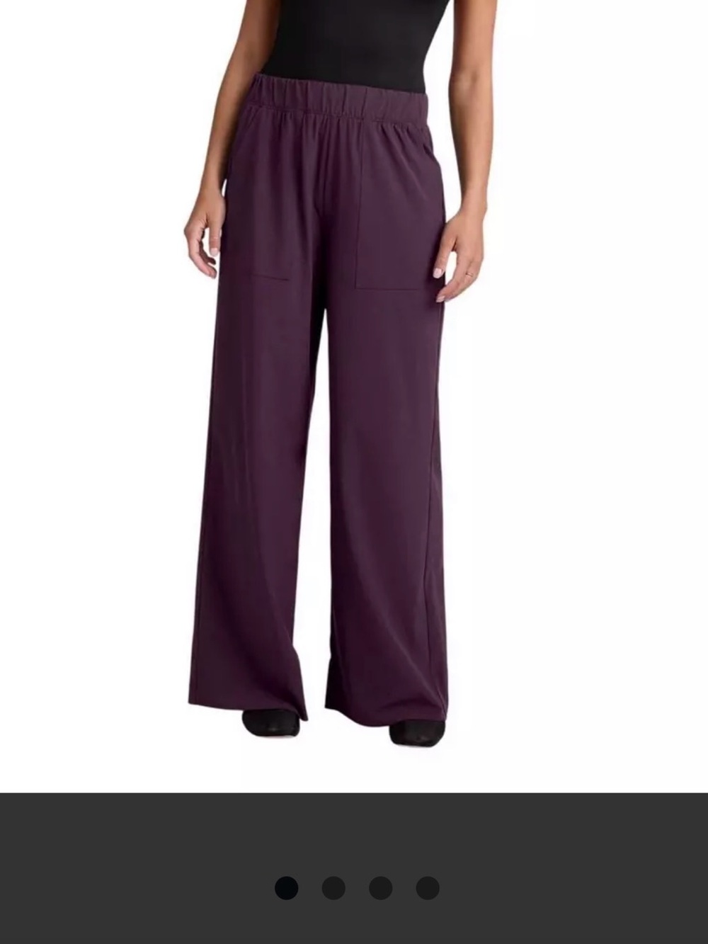 Beyond Yoga Wide-Leg travel Pants in Deep Burgundy (L/31” inseam) - Picture 2 of 2